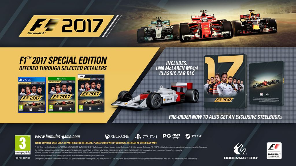 F1 2017 Steelbook