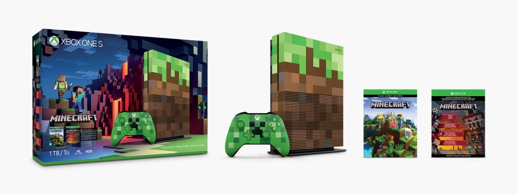 Zawartość limitowanej edycji Xbox One S Minecraft