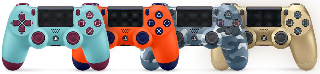 DUalshock 4 Sunset Orange Berry Blue