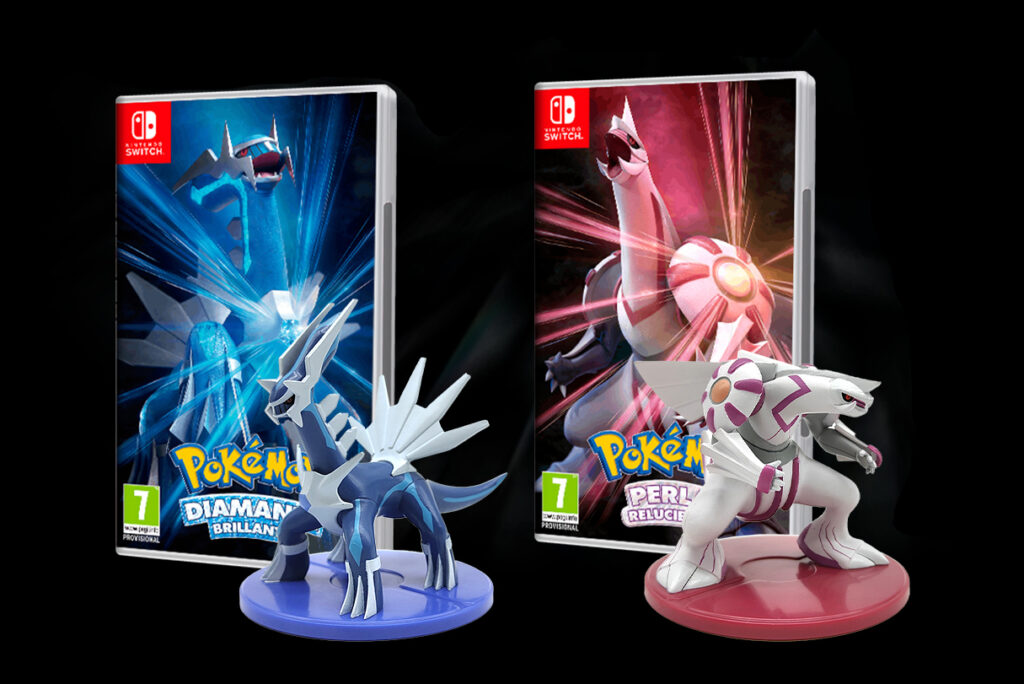 Pokemon Shining Pearl i Pokemon Brilliant Diamond - figurki Palkia oraz Dialga