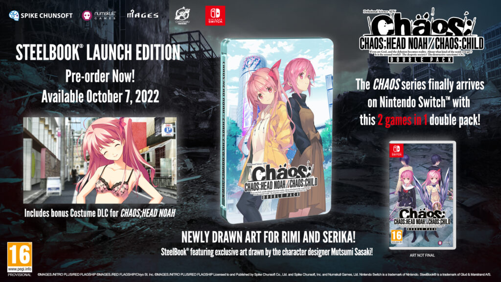 Chaos;Head Noah / Chaos;Child Double Pack Steelbook Launch Edition