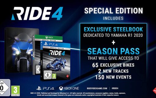 Specjalna edycja RIDE 4 ze Steelbookiem Yamaha R1 2020