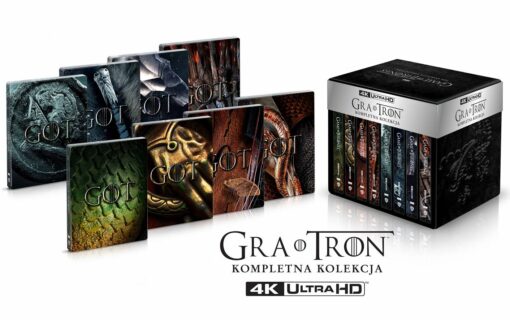 Kompletna kolekcja Gry o tron – 8 Steelbooków z serialem w 4K