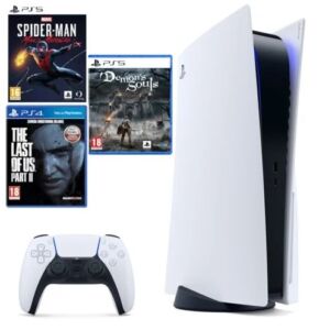 Konsola PlayStation 5 + Spider-man Miles Morales + The Last of Us 2 + Demons Soul Remake za 2859 zł w Media Expert