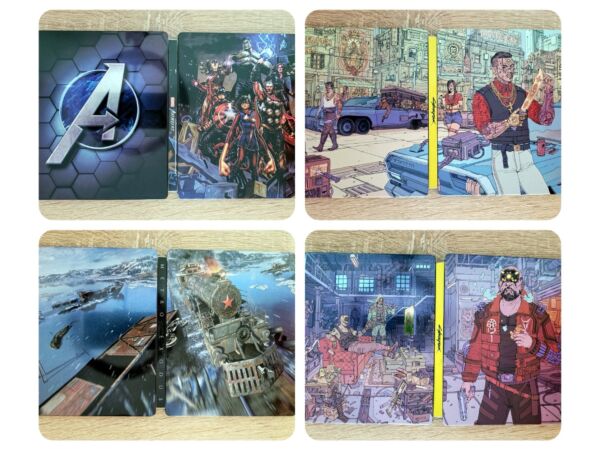 Steelbooki : Days Gone, Dark Souls, Cyberpunk, Avengers i inne.