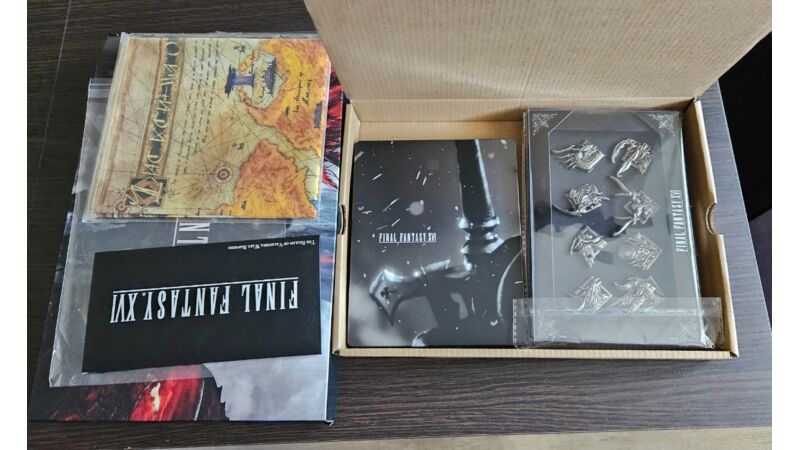 Final Fantasy XVI Steelbook piny banery