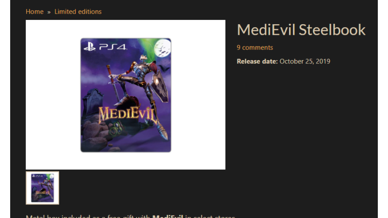 Metalowe pudełko Medievil PS4