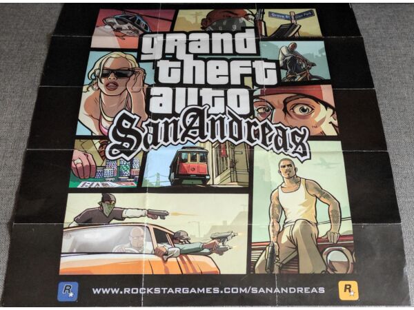 GTA Grand Theft Auto: San Andreas Plakat / Mapa