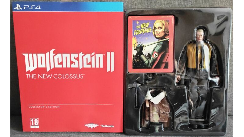 Wolfenstein 2 II: The New Colossus Edycja Kolekcjonerska PS4 Komplet