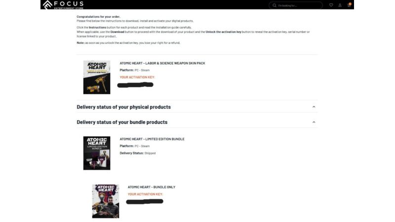 ATOMIC HEART LIMITED EDITION PC
