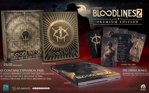 Bloodlines 2 Premium Edition: Steelbook, artbook i DLC w kolekcjonerskim zestawie