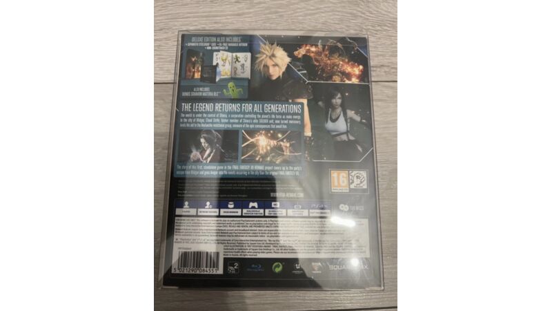 Gra Finał Fantasy 7 Remake PS4, wersja Deluxe, protektor