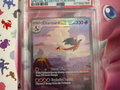 Karta Pokemon Charizard Ex (MEW 199) PSA 9
