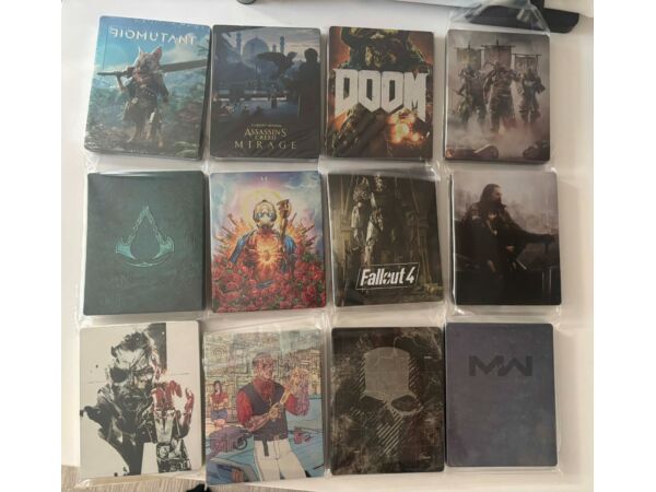 Kolekcja steelbooków G2 z gier Assassin’s Creed, Doom, Borderlands i inne