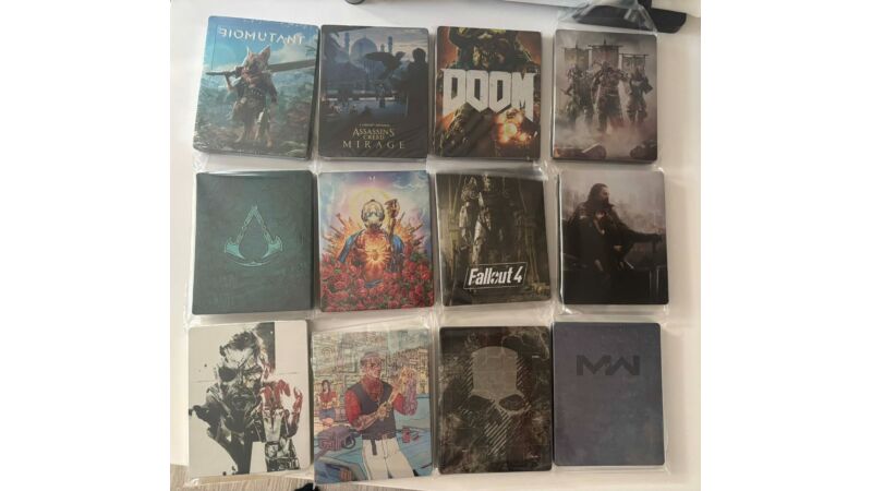 Kolekcja steelbooków G2 z gier Assassin’s Creed, Doom, Borderlands i inne