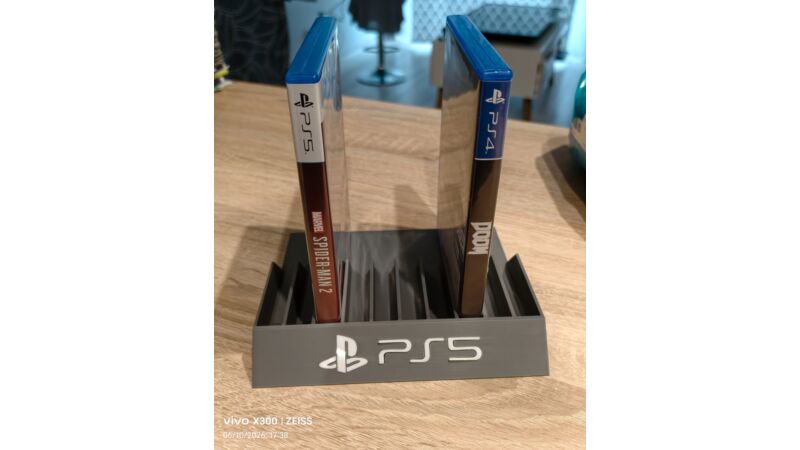 PS5 Stojak na gry szary
