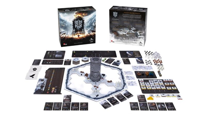 Gran planszowa Frostpunk + dodatki