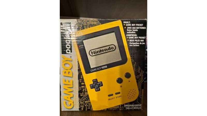 Nintendo Game Boy Pocket żółty MGB-001 w pudełku komplet