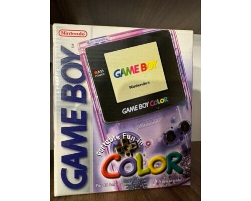 Nintendo Game Boy Color Atomic Purple w pudełku komplet