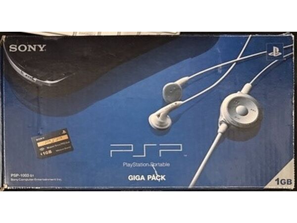 Sony PSP Giga Pack PSP-1003 komplet w pudełku Memory Stick 1GB słuchawki