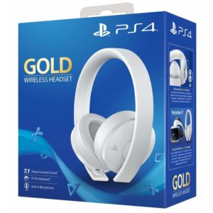 Białe słuchawki Playstation Gold Wireless Headset za około 258 zł z wysyłką do Polski na Amazonie